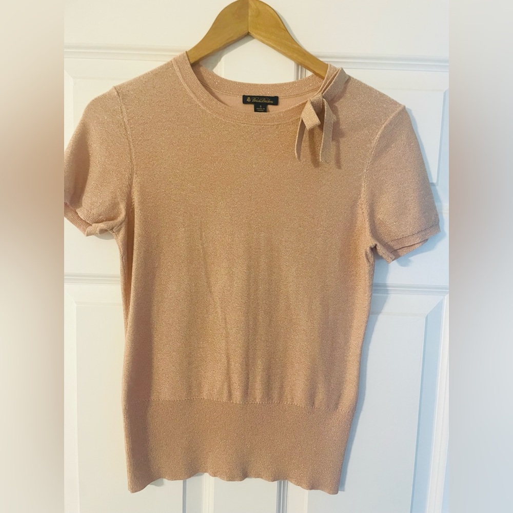 Brooks Brothers Women's Top Size S Gold Shimmer